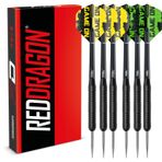 RED DRAGON Strata Game On Dart Seti - 20 Gram Siyah Çelik Uçlu Dart Seti, Kanatlı ve Naylon Şaftlı