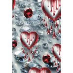 Red Dripping Hearts Journal