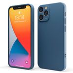 Red Ember iPhone için Kırmızı Kor Darbeye Dayanıklı Kılıf, Yumuşak Çizilmez Mikrofiber Astarlı Ultra İnce Koruyucu Sıvı Silikon Mat Kaplama Telefon Kılıfı (Mavi, iPhone 11 Pro)