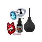 Red Fox analset03 3'lü Anal Set Medikal Çelik Anal Plug Anal Temizleme Lavman Ve Anal Kayganlaştırıcı