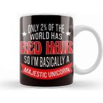 Red Hair Unicorn Magic Redhead Ginger Red Orange Haired Kupa Bardak Porselen - 1 Adet - 330 ml - Beyaz