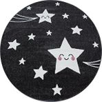 Red Halı Halı Çocuk Odası, Çocuk Bebek Halısı Gri Tatlı Yıldız Desen Kolay Bakım
