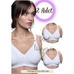 Red İç Giyim 2 Adet Penye Minimizer Toparlayıcı Sütyen - Beyaz - 105B