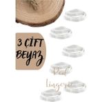 Red İç Giyim Metal Uçlu Beyaz Sütyen Askısı 3'lü Paket (Çift) - Standart