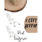 Red İç Giyim Metal Uçlu Şeffaf Sütyen Askısı 2'li Paket (Çift) - Standart