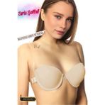 Red İç Giyim Soft Cup Sırtı Şeffaf Dekolte Abiye Sütyeni-Ten Rengi (Destekli-Dolgulu) - 80B