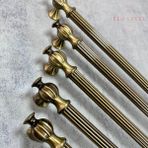 Red Level Hitit Metal Kulp Modelleri Mutfak Dolap Çekmece Mobilya Kulbu - Antik Sarı - 224 mm