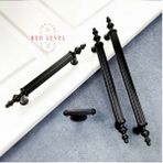 Red Level Rustik Metal Kulp Modelleri Mutfak Dolap Çekmece Mobilya Kulbu - Siyah - 224 mm