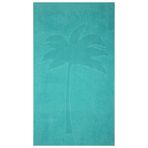Red Palm Doğa Dostu Pamuk Plaj Havlusu Hafif, Su Emici, Hızlı Kuruma, Pratik Taşıma, Kum Tutmaz Kadife Yüzey, 70 x 140 cm (Mavi)