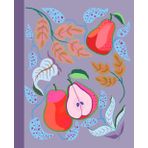 Red Pears: Notebook, Lined Journal, 110 Pages, Dotted Lines, Botanical Motif, Planner, Paperback