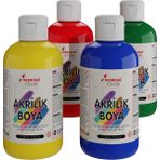 Red Rose Ana Renkler Akrilik Boya 4'lü Set 4X250GR Dekoratif, Hobi Amaçlı, Sanatsal, Canlı Renkler - Renkli