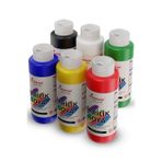 Red Rose Ana Renkler Akrilik Boya Seti, 6'Lı Set 6X120Ml Dekoratif Hobi Amaçlı Sanatsal Canlı Renkler