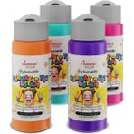 Red Rose Ara Renkler Parmak Boyası 4'lü Set 4X60ML Yıkanabilir, Toksik Içermez, Çocuk Okul Kreş Için - Renkli