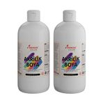 Red Rose Beyaz Akrilik Boya Seti, 2'Li Set 2X500Gr Dekoratif Hobi Amaçlı Sanatsal Canlı Renkler