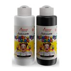 Red Rose Beyaz-siyah Fanatik Taraftar Yüz Boyası 2'li Set 2x120ml Yıkanabilir, Toksik Içermez