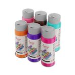 Red Rose Fantazi Renkler Akrilik Boya Seti, 6'Lı Set 6X60Ml Dekoratif Hobi Amaçlı Sanatsal Canlı Renkler