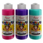 Red Rose Mor, Fuşya, Turkuaz Parmak Boyası 3'lü Set 3x120 ml