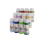 Red Rose Pastel Renkler Akrilik Boya 12'Li Set 12X60Ml, Dekoratif Hobi Amaçlı Sanatsal Canlı Renkler