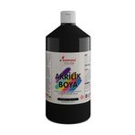 Red Rose Siyah Akrilik Boya 1000Gr, Dekoratif Hobi Amaçlı Sanatsal Canlı Renkler