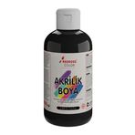Red Rose Siyah Akrilik Boya 250GR Sanatsal, Dekoratif, Hobi Amaçlı, Canlı Renkler