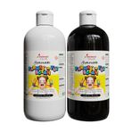 Red Rose Siyah-Beyaz Parmak Boyası 2'li Set 2x500gr Yıkanabilir, Toksik İçermez, Çocuk Okul Kreş İçin