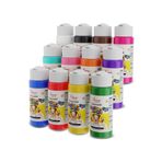 Red Rose Tüm Renkler Parmak Boyası 12'li Set 12x60ml Yıkanabilir, Toksik İçermez, Çocuk Okul Kreş İçin