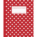 Red & White Polka Dot Aesthetic Composition Notebook: Elegant College Ruled Journal for Girls, Kids, Teens, Women; Trendy Y2K Preppy Girly School & Office Supplies; Perfect Gift