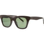 Redberry Monaco 5 48-23 Unisex Güneş Gözlüğü – Kahverengi Asetat Çerçeve, Yeşil Mat Cam, UV400