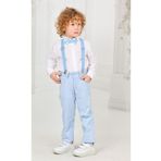 redbug kids Çocuk beyaz gömlek bebe mavi pantolon takım(askı papyon dahildir)