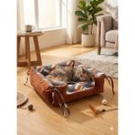 RedCatDog Bohem Stil Bağcıklı Kedi Yatağı - Kırmızı