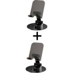 Redclick 2 Adet Taşınabilir Katlanabilir 360 Dönebilen iPhone Samsung Xiaomi Telefon ve Tablet Standı - Siyah