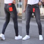 Redcode Jeans Erkek Likralı Slim Fit Kot Pantolon-Jean - 31 - Mavi & Beyaz