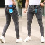 Redcode Jeans Erkek Yırtık Model Likralı Kot Pantolon - 38 - Gri