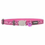 Reddingo Fosforlu Balık Desenli Pembe 12 mm Kedi Tasması