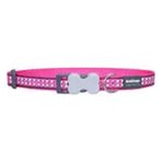 Reddingo Fosforlu Kemik Desenli 12 mm Pembe Köpek Tasması