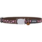 Reddingo Kahverengi Üzerine Pembe Benekli Boyun 12 mm Köpek Tasması