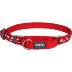Reddingo Kırmızı Üzerine Beyaz Benekli Boyun 25 mm Köpek Tasması