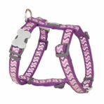 Reddingo Ziggy Fosforlu Desenli X Large Mor Köpek Göğüs Tasması