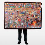 Reddit Place 2023 Polar Diz Battaniyesi - 120 x 170 cm - Renkli