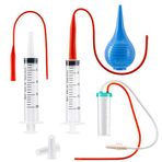 REDDOUDOU Yenidoğan Yavru Kedi Küçük Hayvan Steril Mukus Çıkarıcı Kateteri, Hayvan Çocuk Yavru Yavru Kedi Tüpü Besleme Kiti 8 FR Kırmızı Besleme Tüpü 20 ml Şırınga ve Ampul Aspiratörü ile