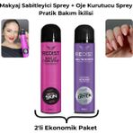 Redist Makyaj Sabitleyici Sprey + Redist Oje Kurutucu Sprey | Pratik Bakım İkilisi