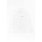 Redline Erkek Keten Basic Gömlek Beyaz Slim Fit