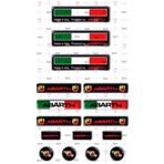 Redline Grafik Abarth 16 Adet 3D Damla Sticker Set