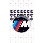Redline Grafik BMW M Logo 4 Adet 3D Damla Sticker