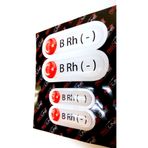 Redline Grafik Damla Kan Grubu Sticker Beyaz 4 Adet B Rh Negatif