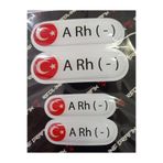 Redline Grafik Damla Kan Grubu Sticker Beyaz 4 ADET Hediyeli A RH Negatif