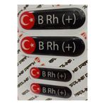 Redline Grafik Damla Kan Grubu Sticker Siyah 4 ADET Hediyeli B RH Pozitif