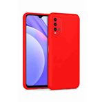 Redmi 9T Uyumlu Nano İçi Kadife Silikon Fuchsia Telefon Kılıfı Kırmızı