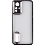 Redmi Note 12S Kılıf Kamera Korumalı Logo Gösteren Zore Omega Kapak - Siyah