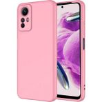 Redmi Note 12S Kılıf Yumuşak Doku ve Kadife Dolgulu Clay Premium Silikon Kapak - Pembe
